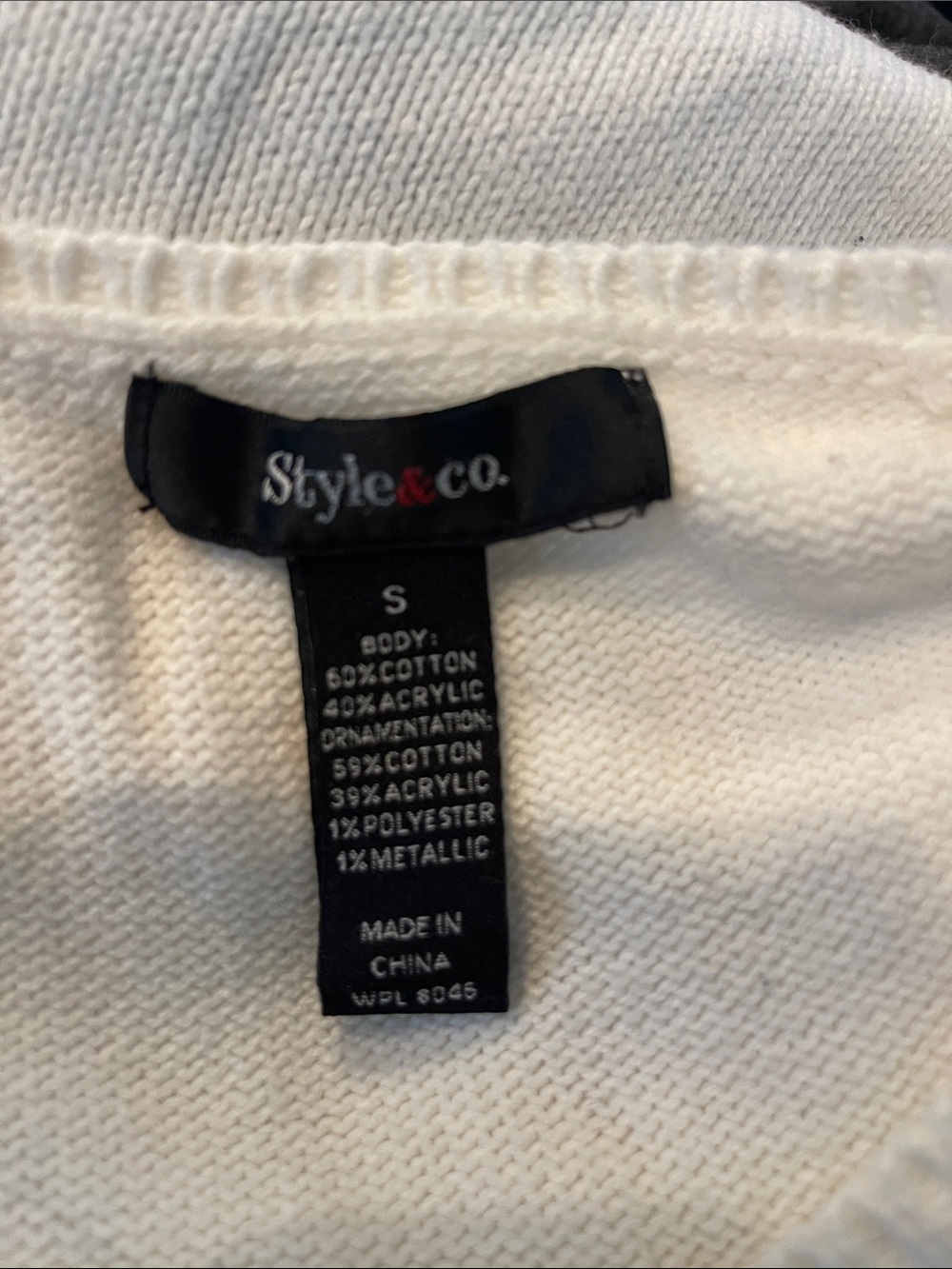 Style & Co. White Heart Leopard Knit Sweater - Women's - Picture 2 of 2